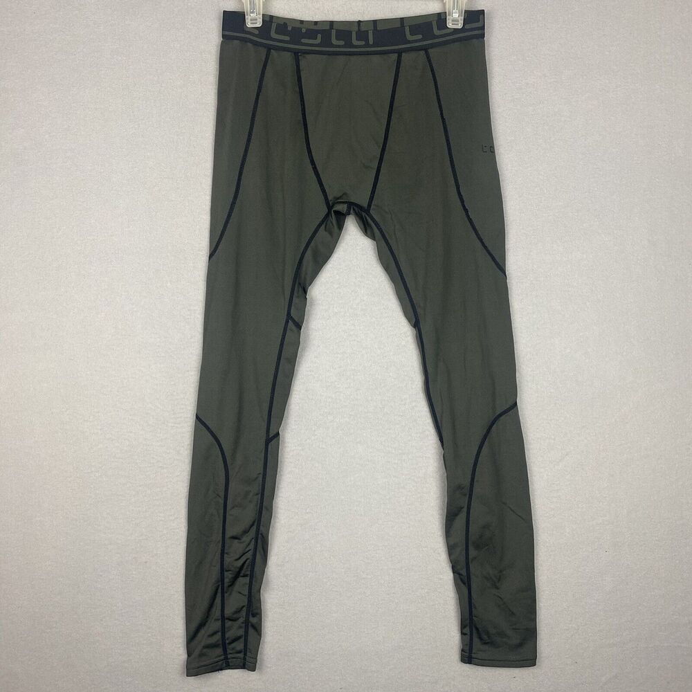 Tesla Leggings Women Size XL Green Hyper Dri Overheat Performance Training Pants